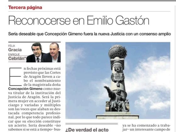 Félix Gracia y Enrique Cebrián: ‘Reconocerse en Emilio Gastón’